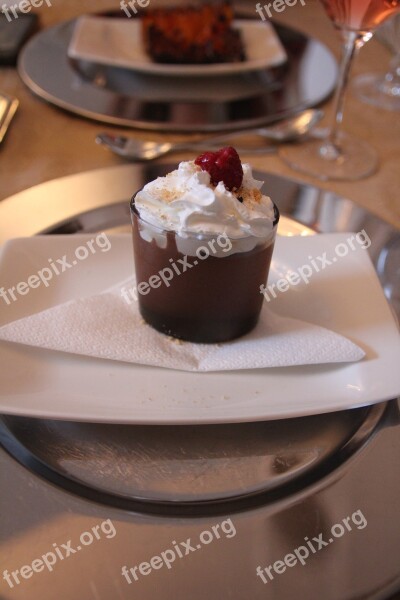 Chocolate Mousse Dessert Sweet Delicious