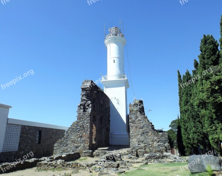 Lighthouse Old Ruins Cologne Uruguay