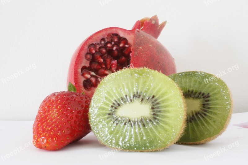 Pomegranate Kiwi Strawberry Free Photos