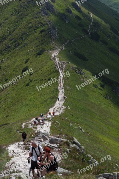 Ridge Polish Tatras Top Hiking Trail Czerwone Wierchy