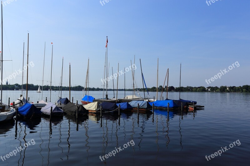 Hamburg Alster Sailing Boats Free Photos