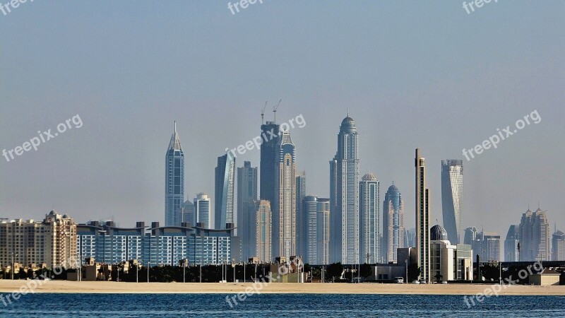 Dubai Panorama Skyscrapers Free Photos