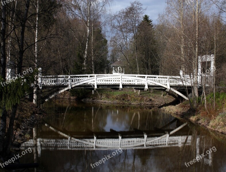 Ainolanpolku Bridge Oulu Finland Water Reflection