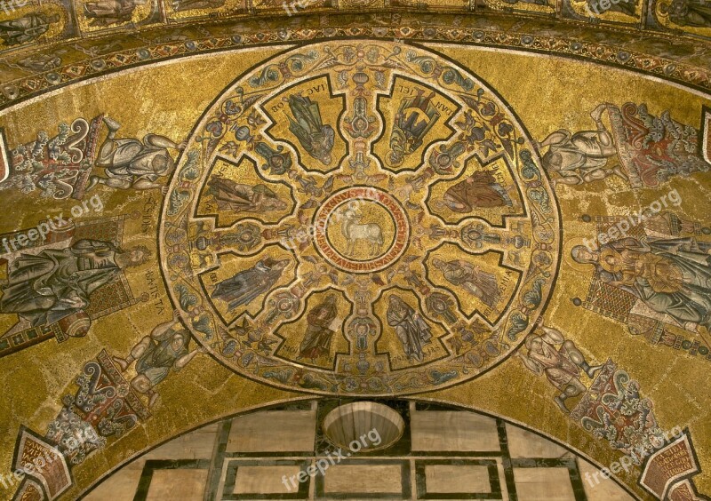 Agnus Dei Prophets Baptistery Florence Mosaic Vault