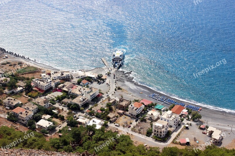 Agia Roumeli Crete Greece Island Village