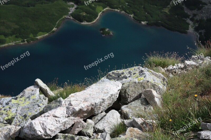 Polish Tatras The Stones Black Pond Tracked View Tourism