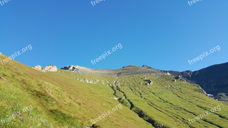 Rocciamelone Alps Mountain Sky Pasture