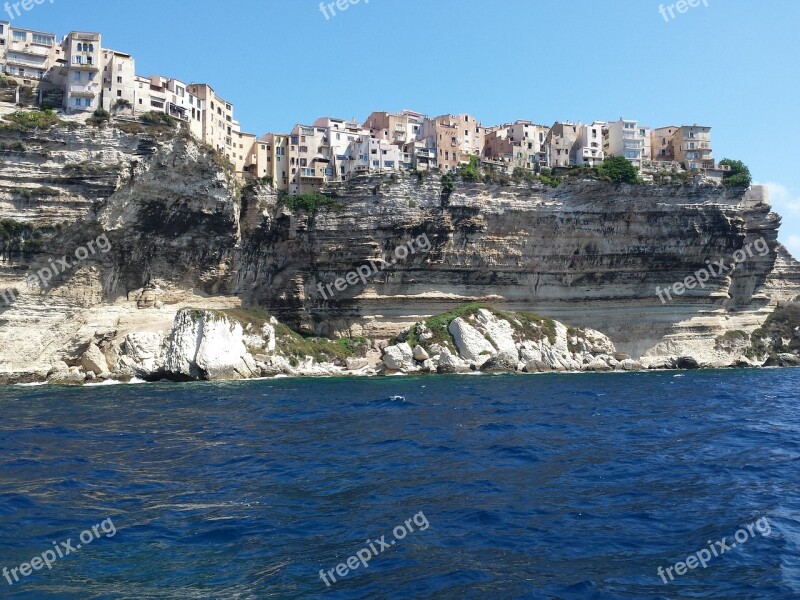 Bonifacio Corsica France Crag Sea