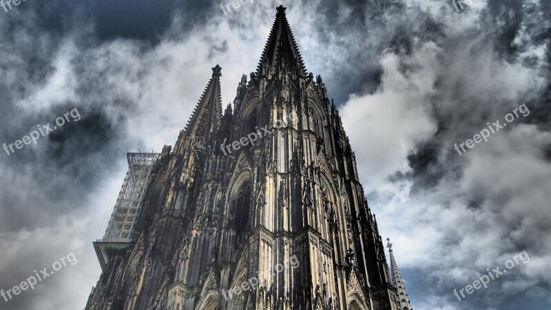 Cologne Dom Sky Scaffold Free Photos