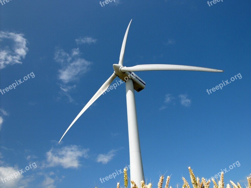 Wind Turbine Vestas Sky Clouds Grain