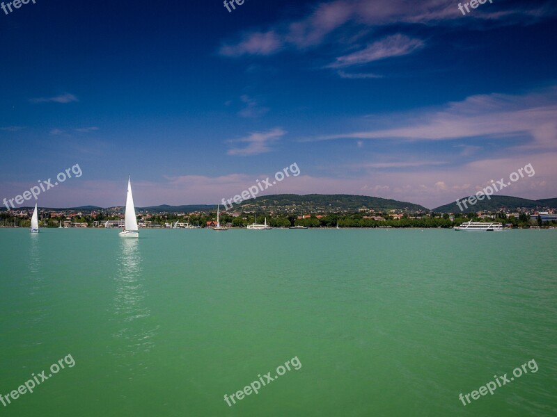 Lake Balaton Heat Sailing Lake Free Photos