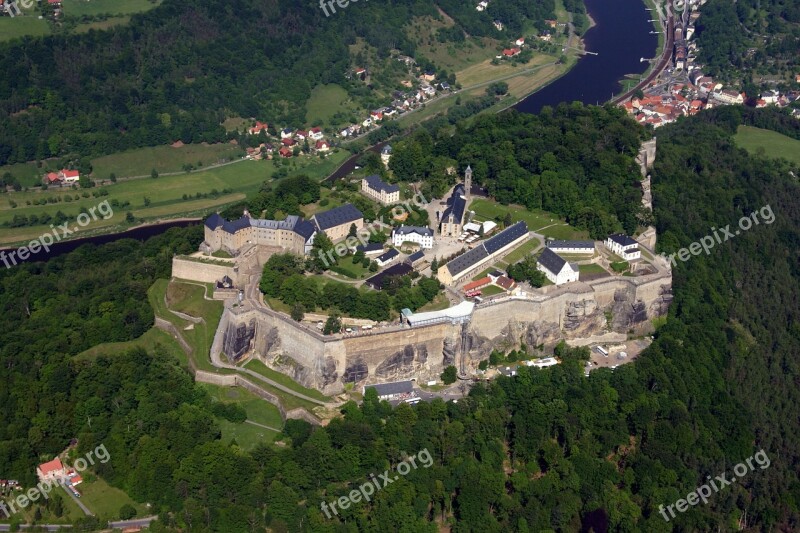 Fortress Königstein Saxon Switzerland Germany Building