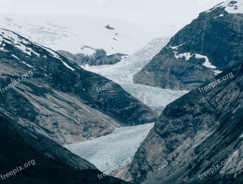 Mountains Snow Winter Cold Nature