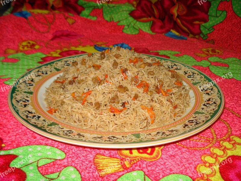 Afghani Pulao Pilaf Afghanistan Meal Dish