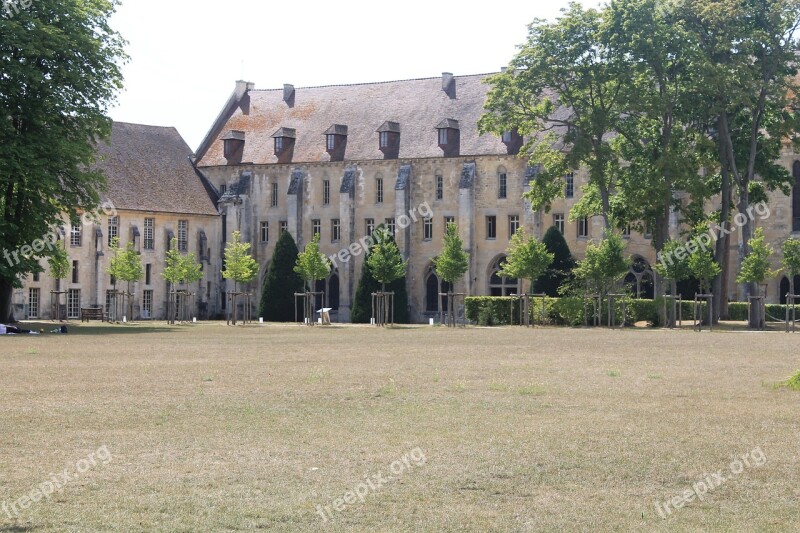 Abbey Royaumont Abbey Grass Garden France