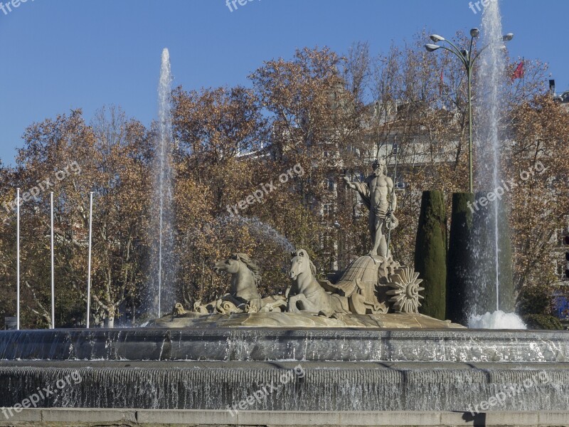 Madrid Neptune Fountain Sources Free Photos