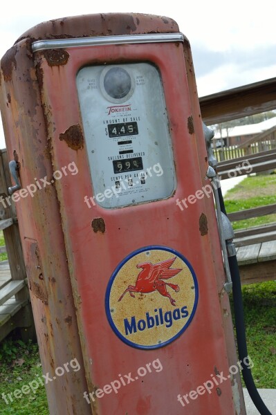 Gas Pump Antique Old Vintage Gasoline