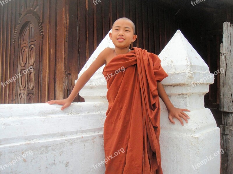 Monk Myanmar Religion Buddhism Burma