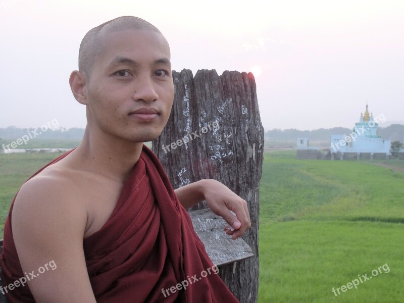 Monk Myanmar Religion Buddhism Burma