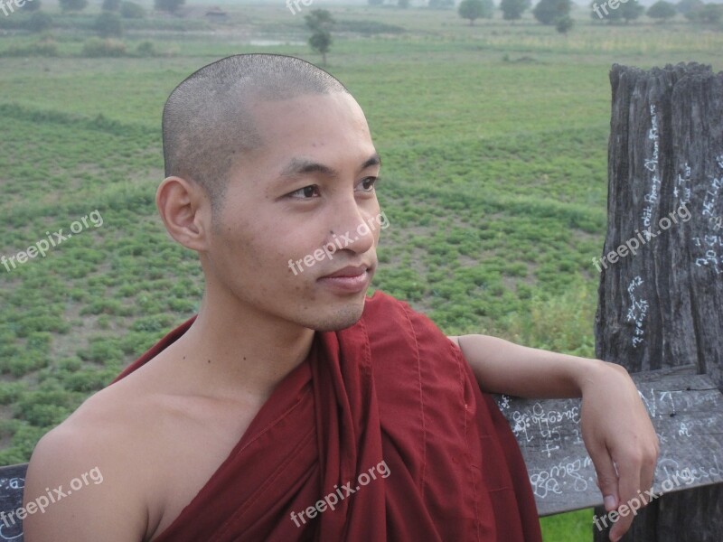 Monk Myanmar Religion Buddhism Burma