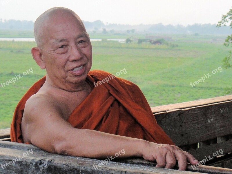 Monk Myanmar Religion Buddhism Burma