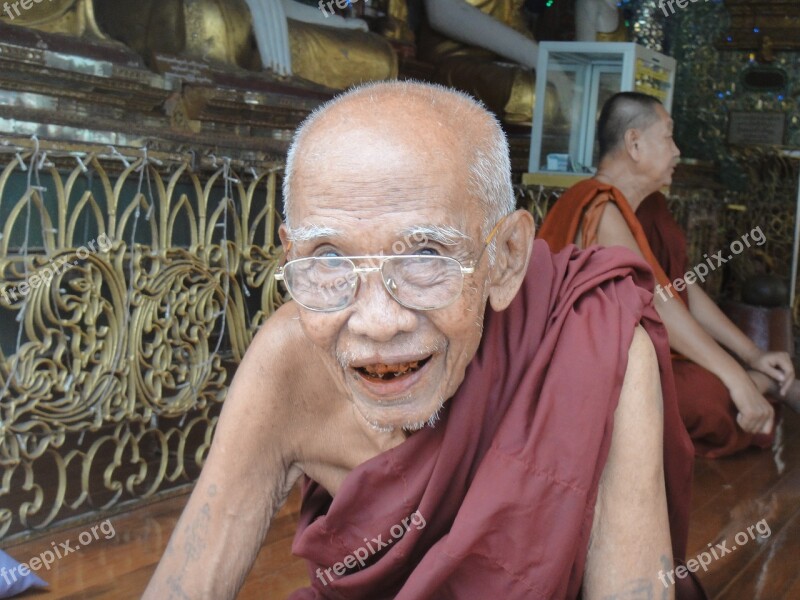 Monk Myanmar Religion Buddhism Burma