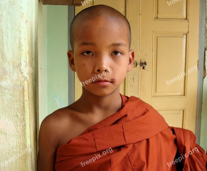 Monk Myanmar Religion Buddhism Burma