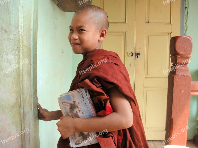 Monk Myanmar Religion Buddhism Burma