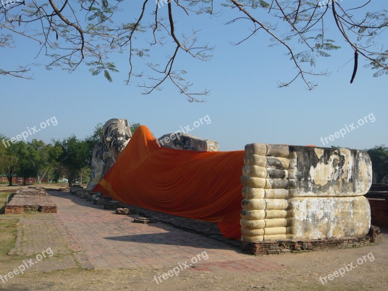 Buddha Buddhism Reclining Thailand Free Photos