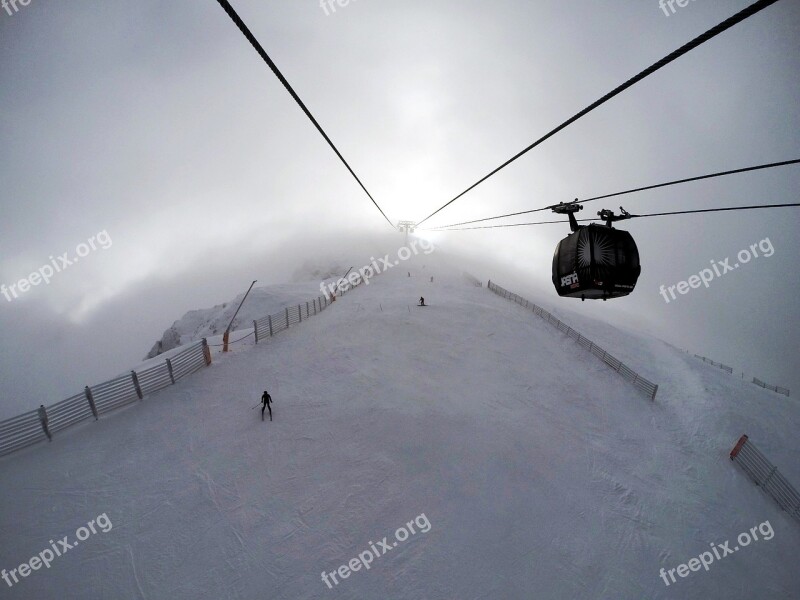 Winter The Cable Car Slovakia Tatry Snowboard