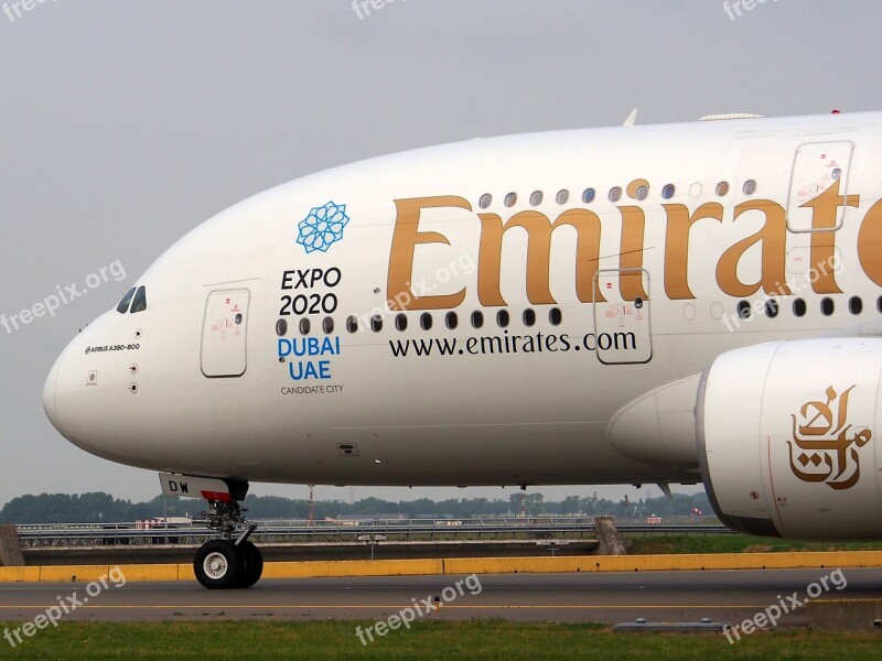 Emirates Airbus A380 Aircraft Plane Airplane