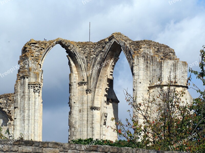 Maillezais Cathedral St Peter Maillezais Ruin Cathedral France