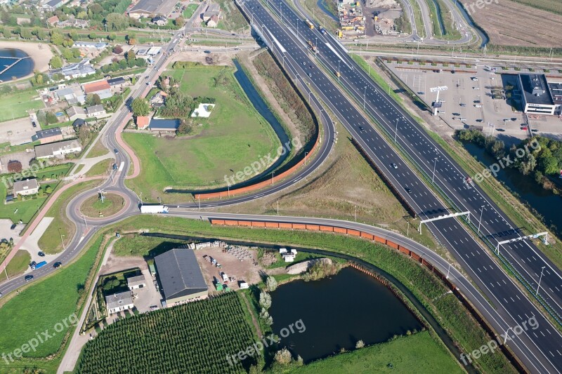 Beesd Freeway Access Street Aerial View