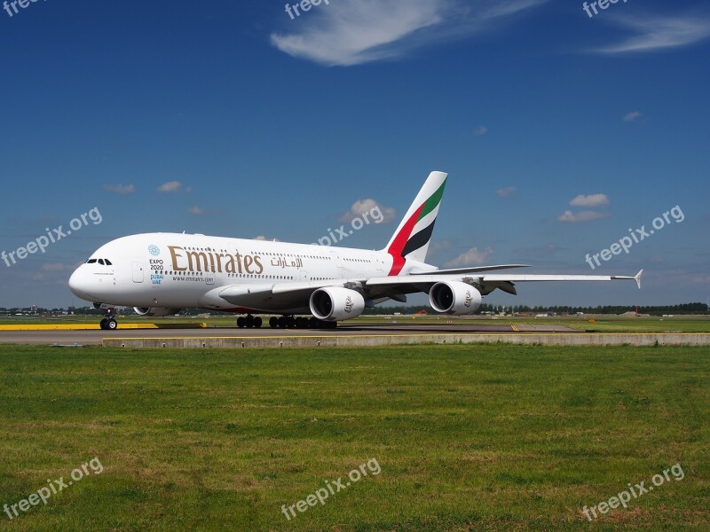 Emirates Airbus A380 Aircraft Plane Airplane