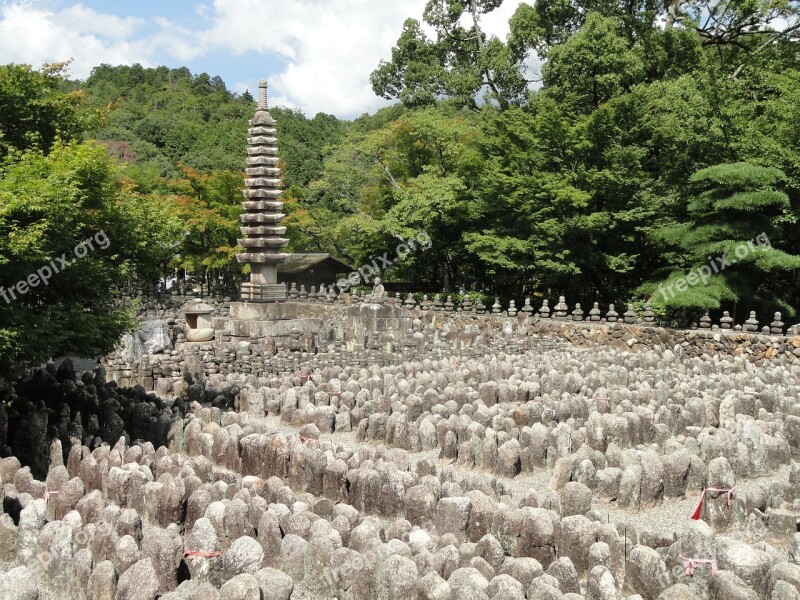 Adashino Nenbutsuji Kyoto Japan Buddhist Temple Statues