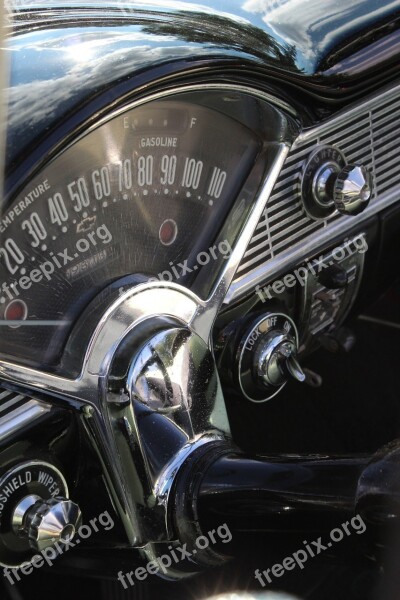 Dashboard Interior Gauge Metal Chrome