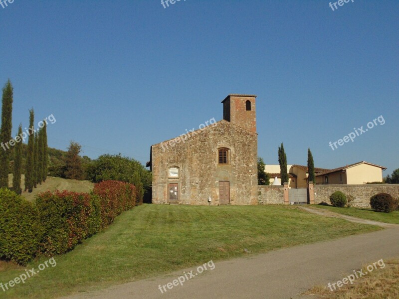 Church Borgo Tuscany Summer Sky