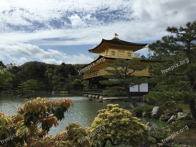 Kyoto Temple Of The Golden Pavilion Japan Tourism Temple