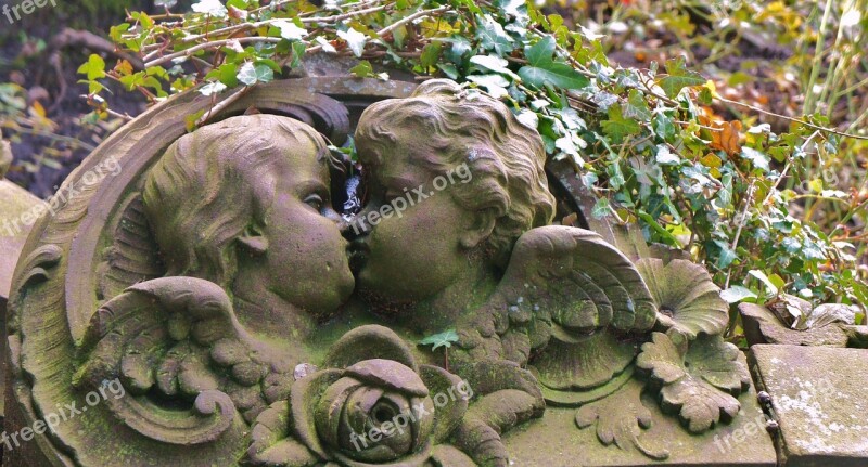 Angel Cemetery Figure Stone Figure Hamburg