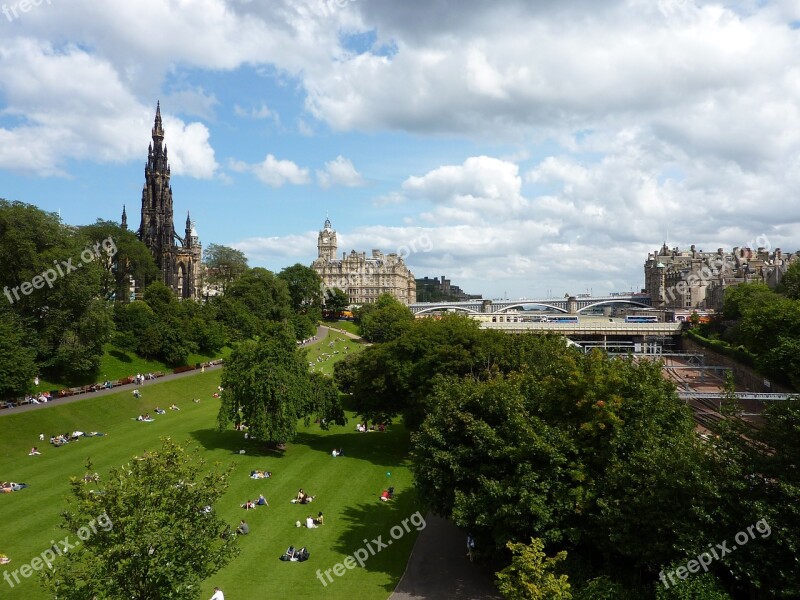 Edinburgh Princess Street Scotland City Tourism