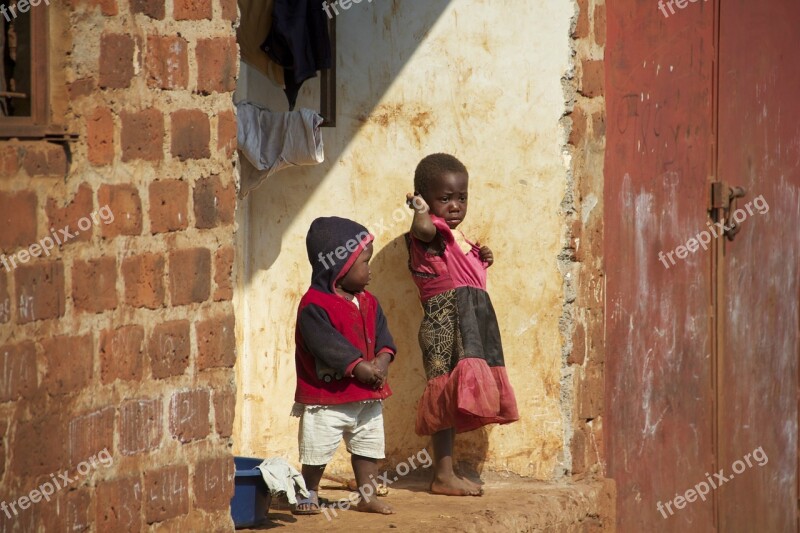 Africa Uganda Children Brick House