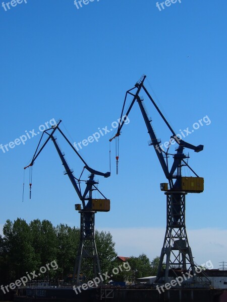 Hamburg Port Crane Germany Museum Ship