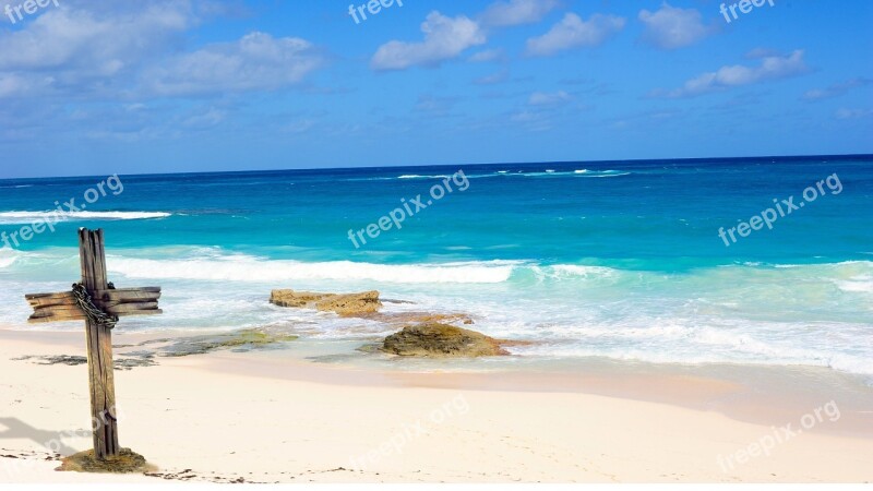 Cross Beach Caribbean Free Photos