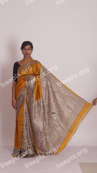 Sarees Womens Wear Indian Clothing Traditional Free Photos