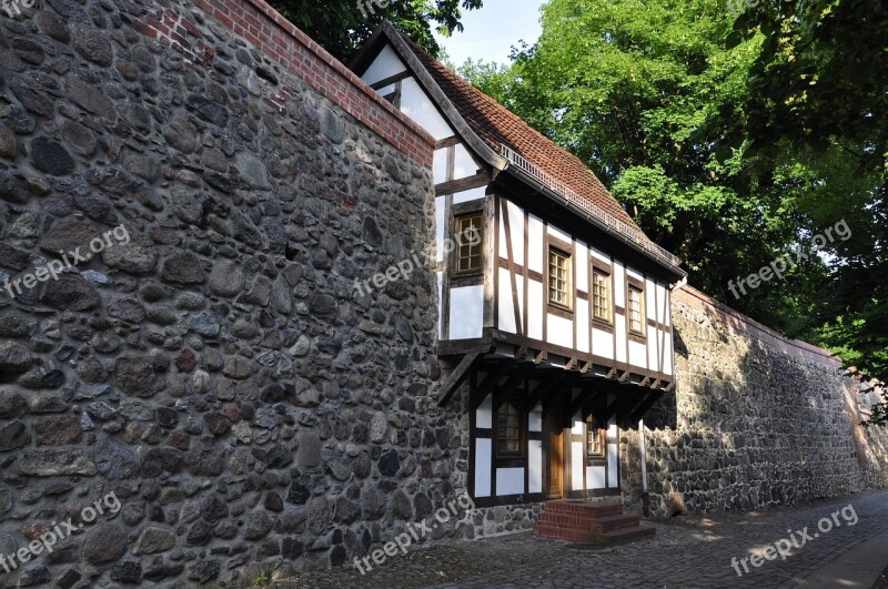 Fachwerkhaus Old House Wall Neubrandenburg