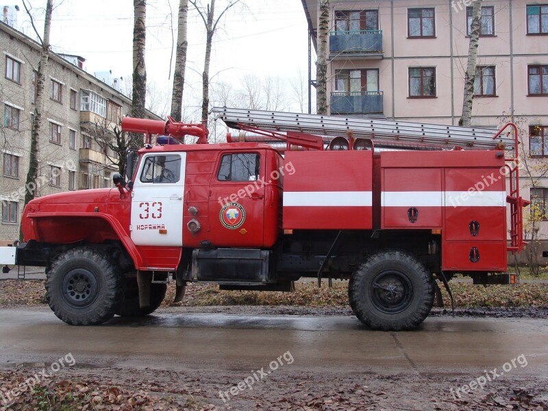 Koryazhma Firefighter Truck Car Vehicle