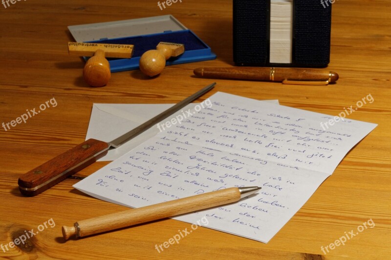 Letters Pen Write Paper Message