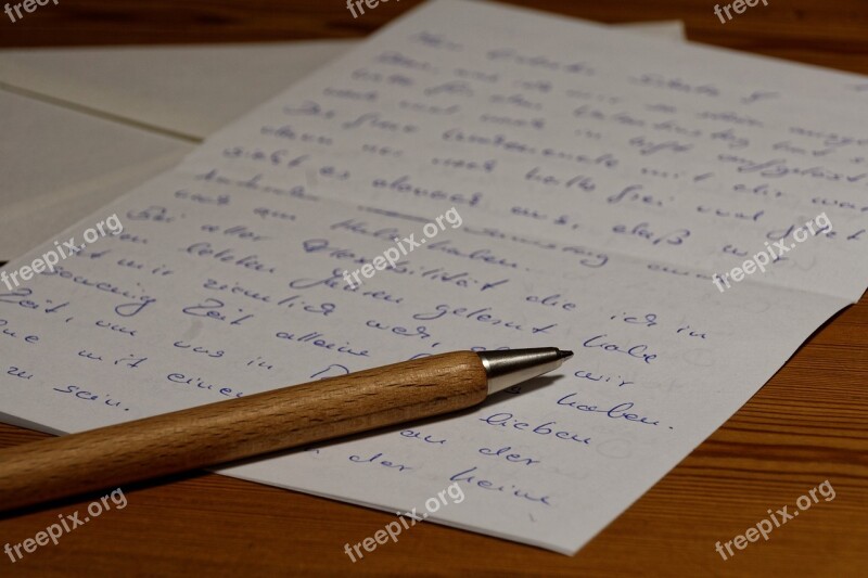 Letters Pen Write Paper Message