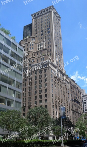 Park Avenue New York Usa Skyscraper Urban