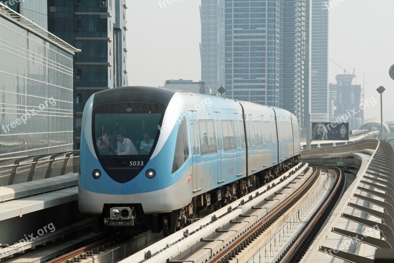 Dubai Metro Rail Transport Arab Emirates